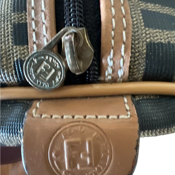 Fendi Black and Tan Monogram Travel Bag - Picture 6 of 11